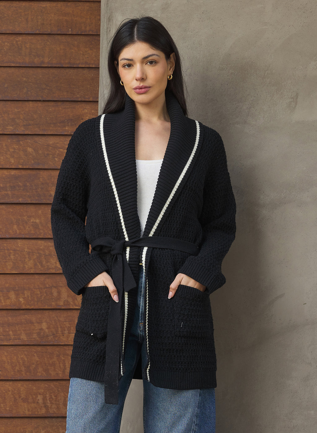 Stitches + Stripes Haring Cardigan in Black Combo