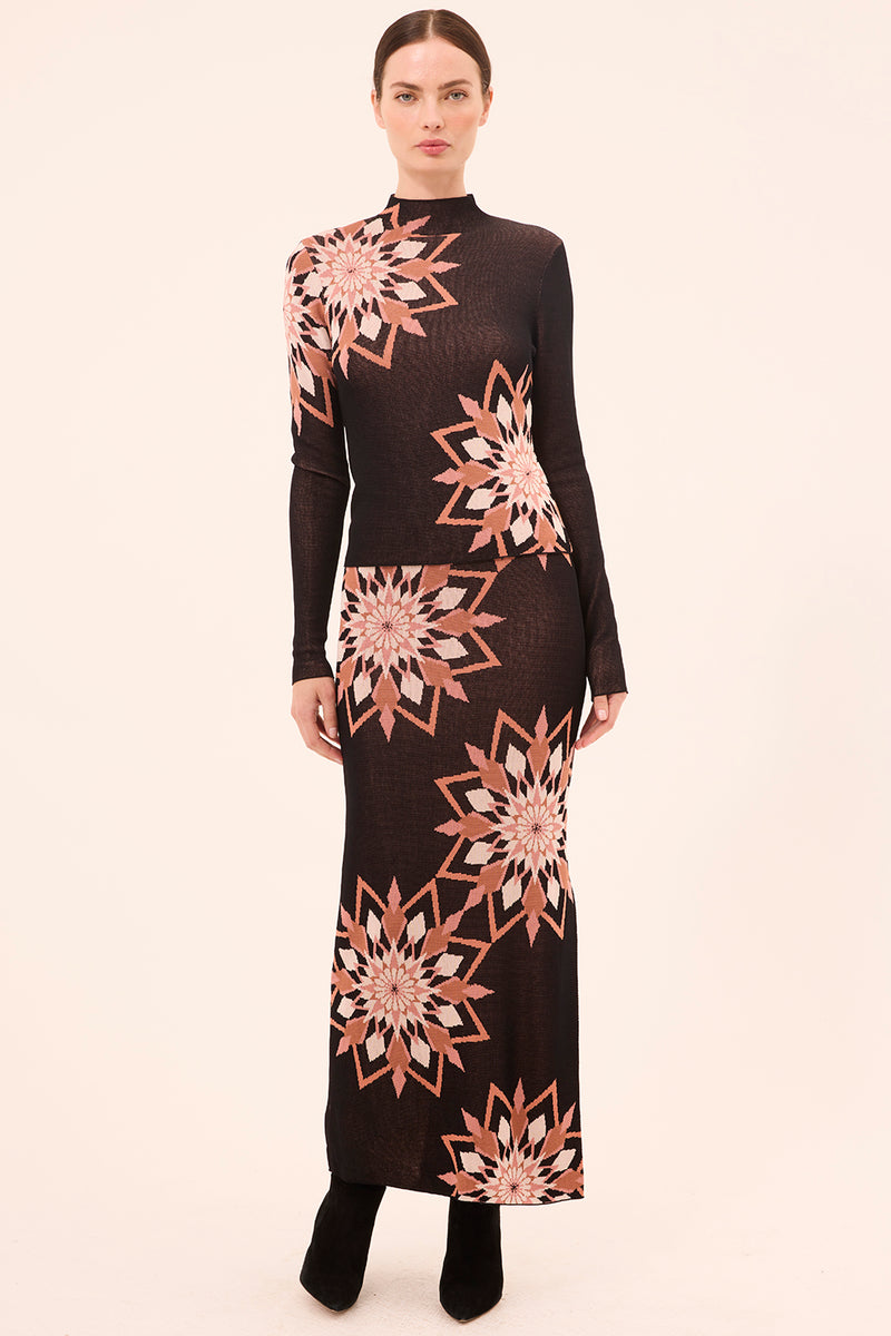 Misa Dena Skirt in Moroccan Snowflake