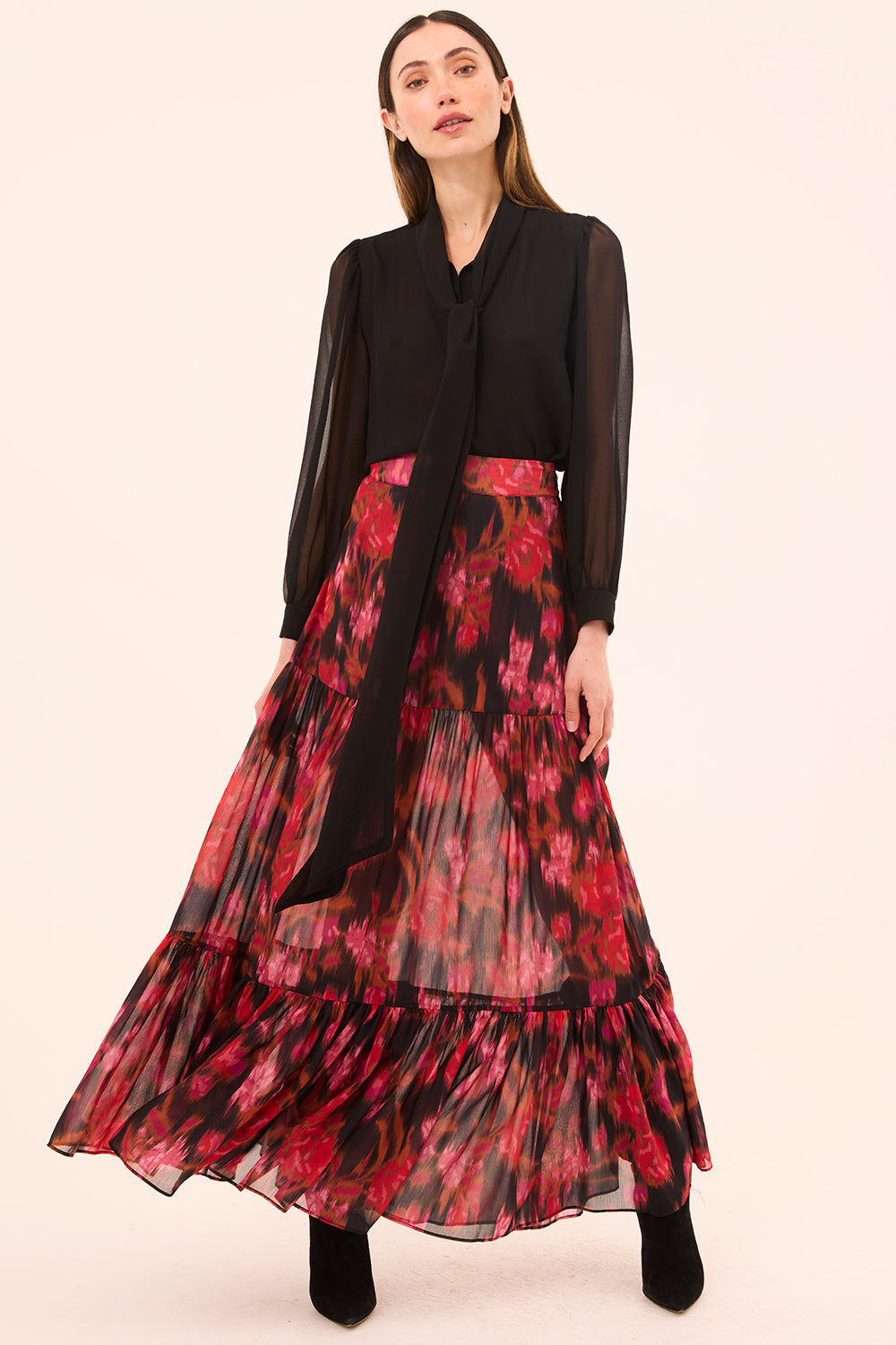 Misa Mavi Skirt in Blur Flora