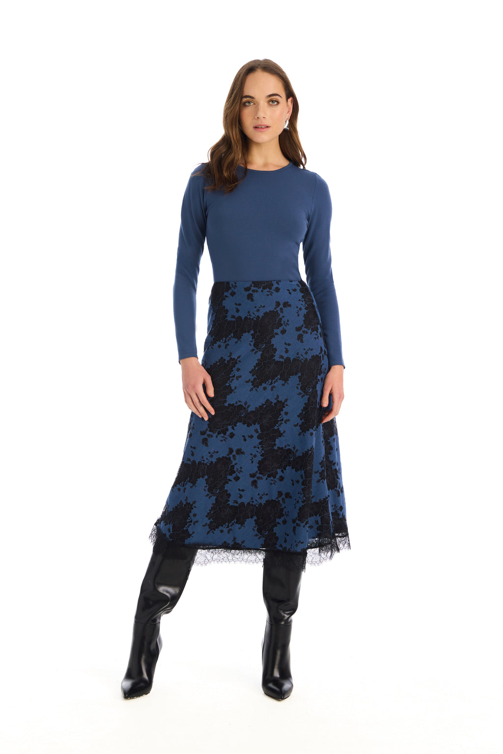 Allison Solid Rita Top in Blue