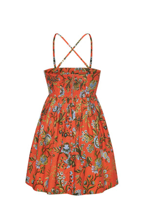 Cara Cara Leo Mini Dress in Clover Orange