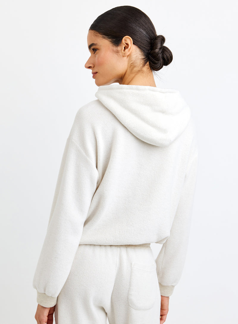 Bella Dahl Tie Waist Hoodie in Oatmeal