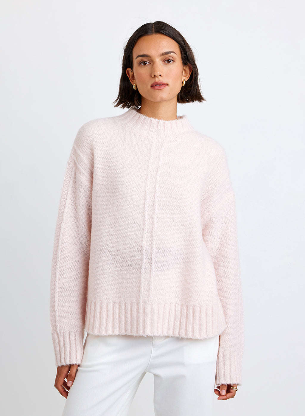 Bella Dahl Cozy Pullover Sweater in Cherry Blossom