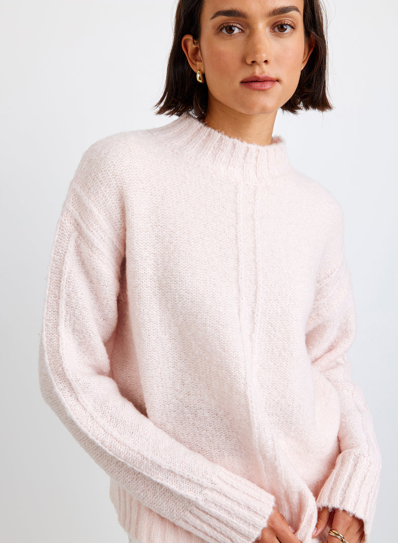 Bella Dahl Cozy Pullover Sweater in Cherry Blossom