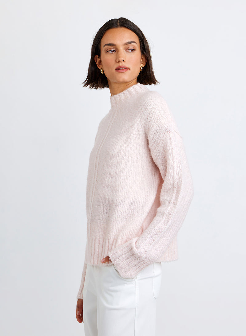 Bella Dahl Cozy Pullover Sweater in Cherry Blossom