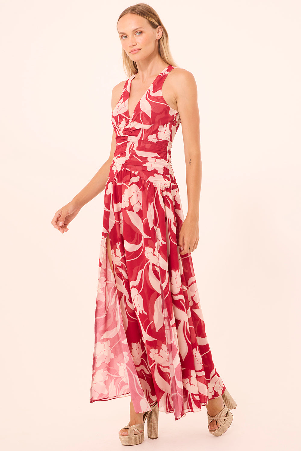 Misa Imogen Dress in Cherry Flora