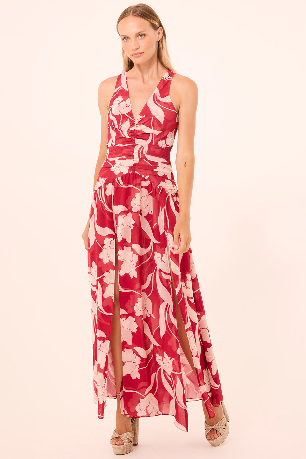 Misa Imogen Dress in Cherry Flora