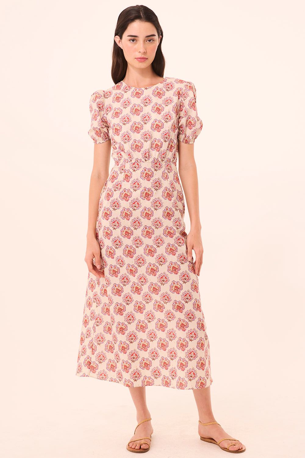 Misa Blanche Dress in Paisley Block
