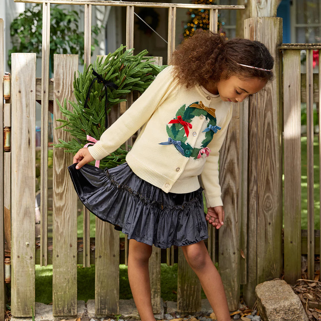 Pink Chicken Constance Sweater in Holiday Wreath