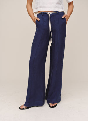 B3281-331-302 - CLEAN WAIST PINTUCK WIDE LEG