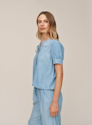 B20166-549-601 - SHORT SLEEVE PULLOVER WITH TRIM