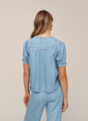 B20166-549-601 - SHORT SLEEVE PULLOVER WITH TRIM