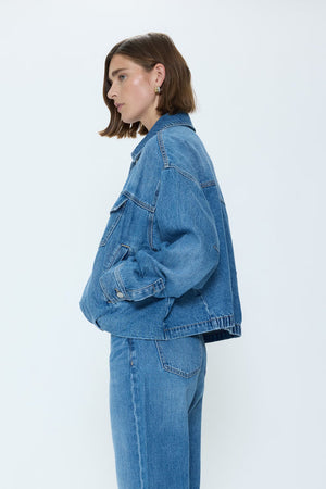 Pistola Bibi Blouson Denim Jacket in Heartfelt