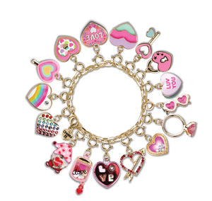 Charm It! Gold Heart Lollipop Charm