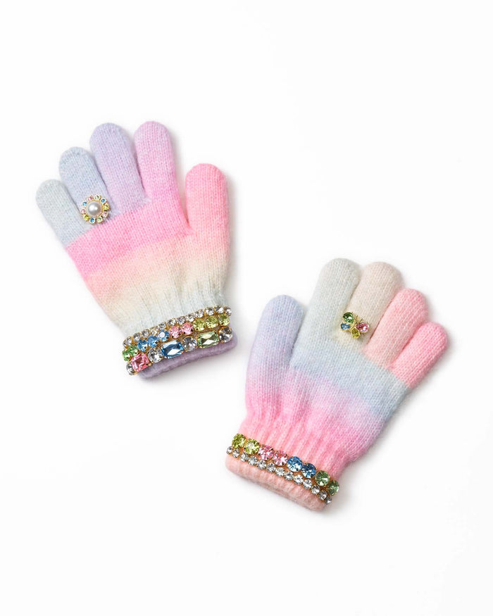 Super Smalls Bejeweled Gloves in Pastel Rainbow