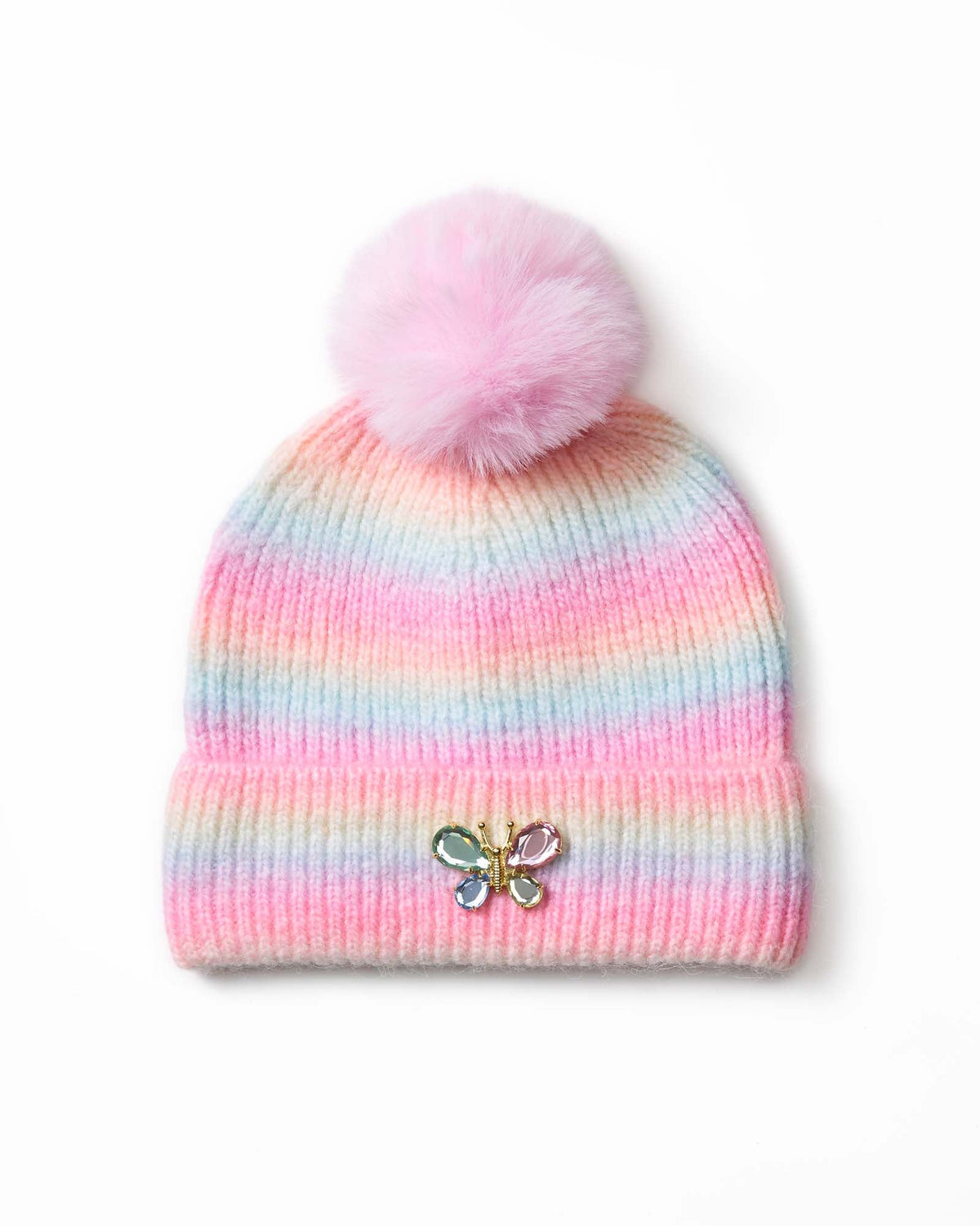 Super Smalls Jeweled Beanie in Pastel Rainbow