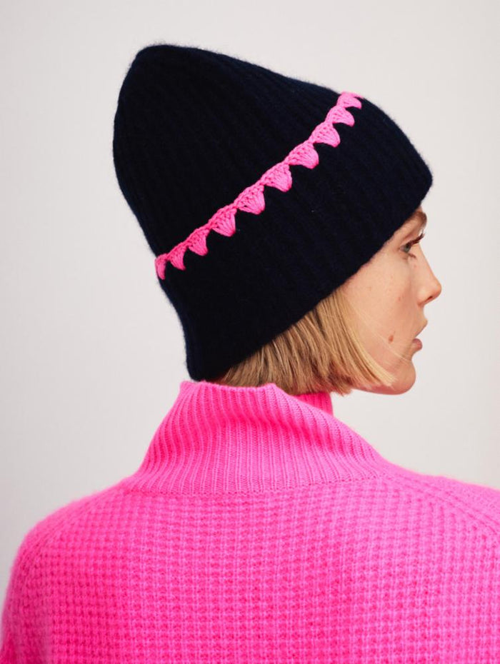 White + Warren Cashmere Crochet Trim Beanie - Multiple Colors!