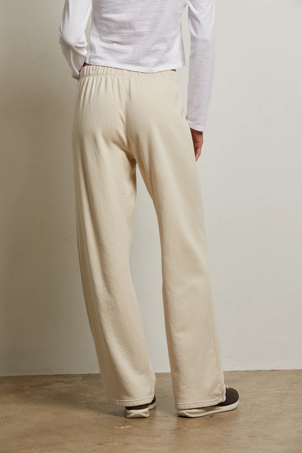 perfectwhitetee Nora French Terry Pant in Sugar