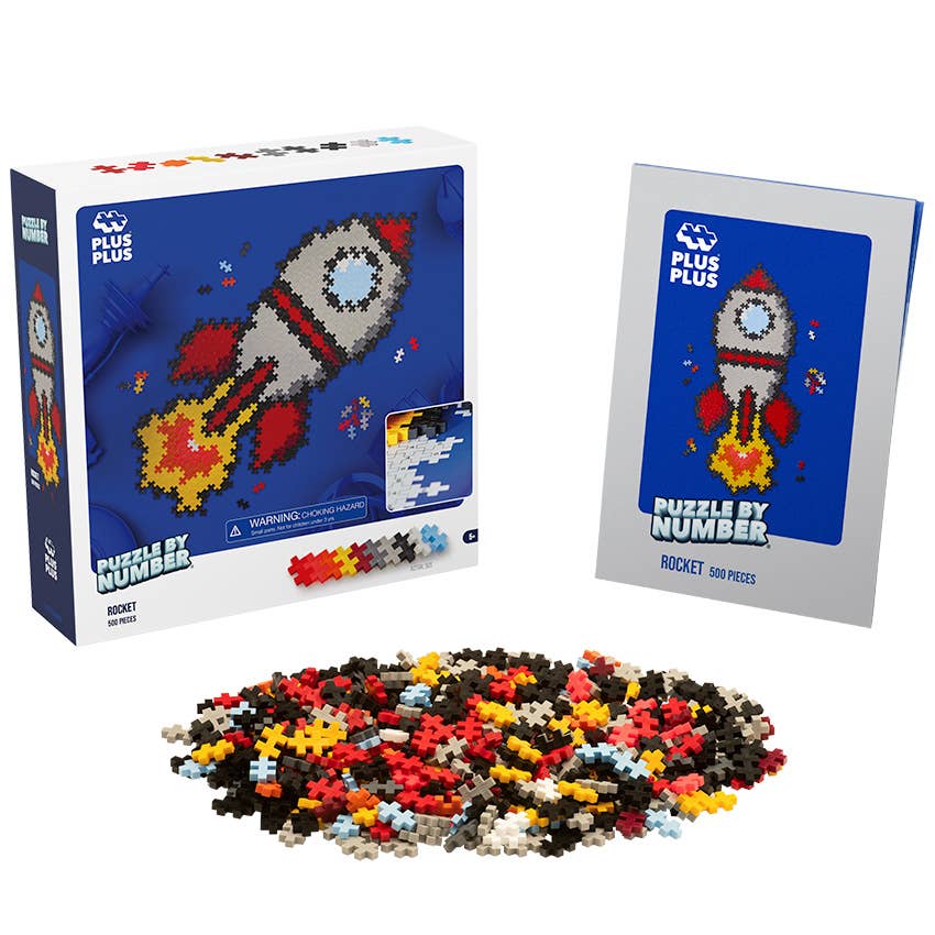 Plus-Plus 500 Pc Puzzle By Number in Rocket