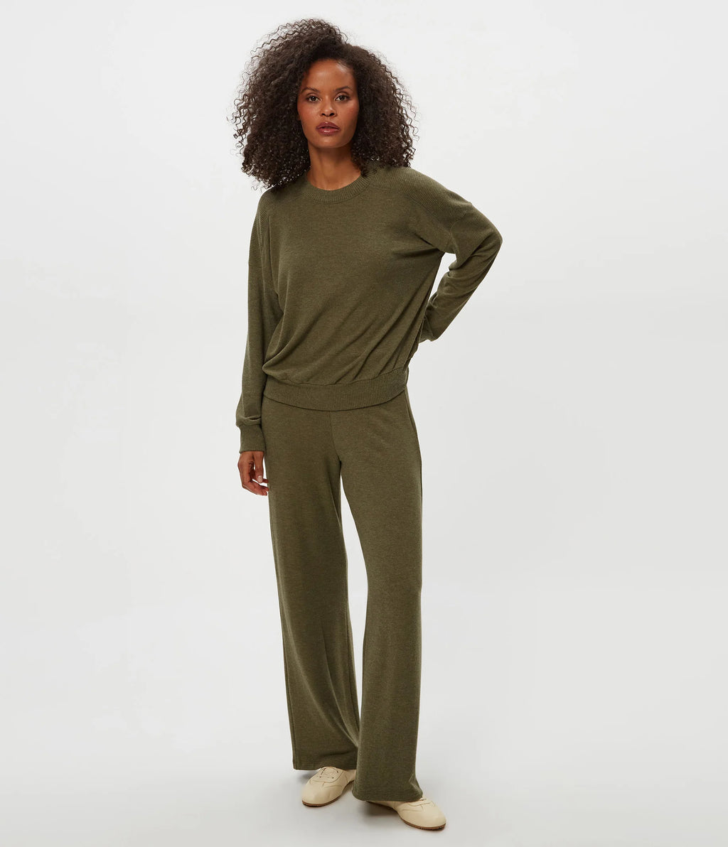 Michael Stars Jones Wide Leg Pant in Topiary