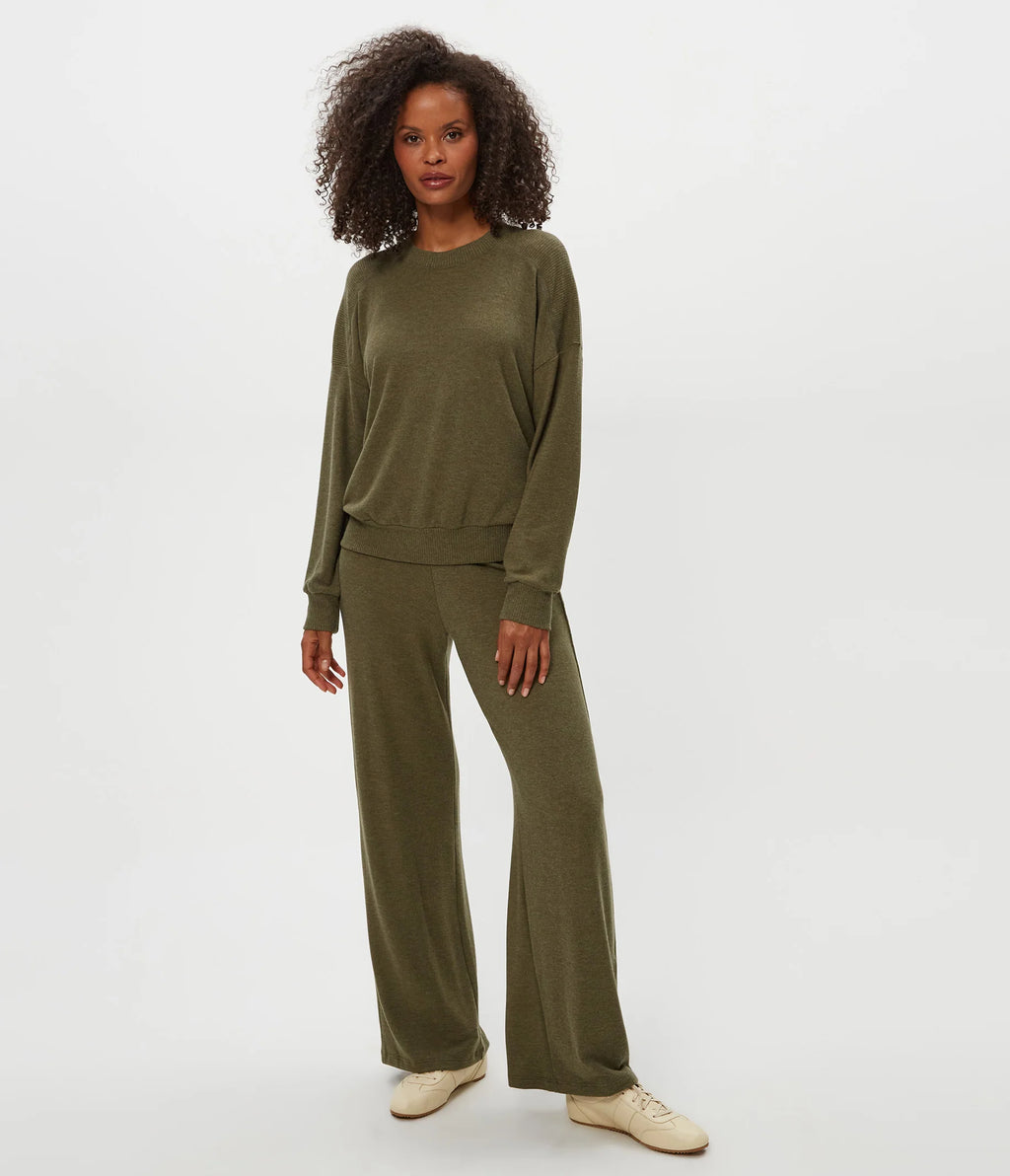 Michael Stars Jones Wide Leg Pant in Topiary
