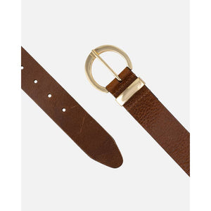 Amsterdam Heritage Gail Belt with Gold Buckle in Cognac
