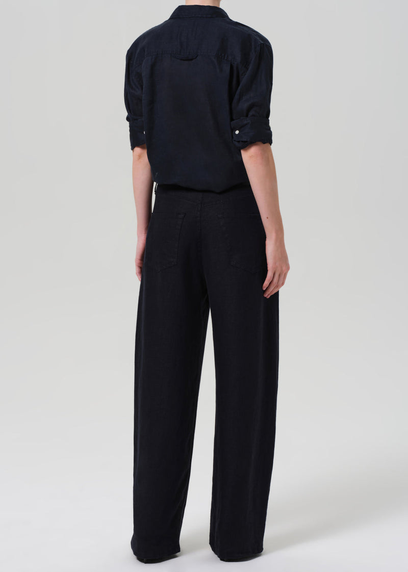 Citizens of Humanity Brynn Drawstring Trouser in True Navy Linen