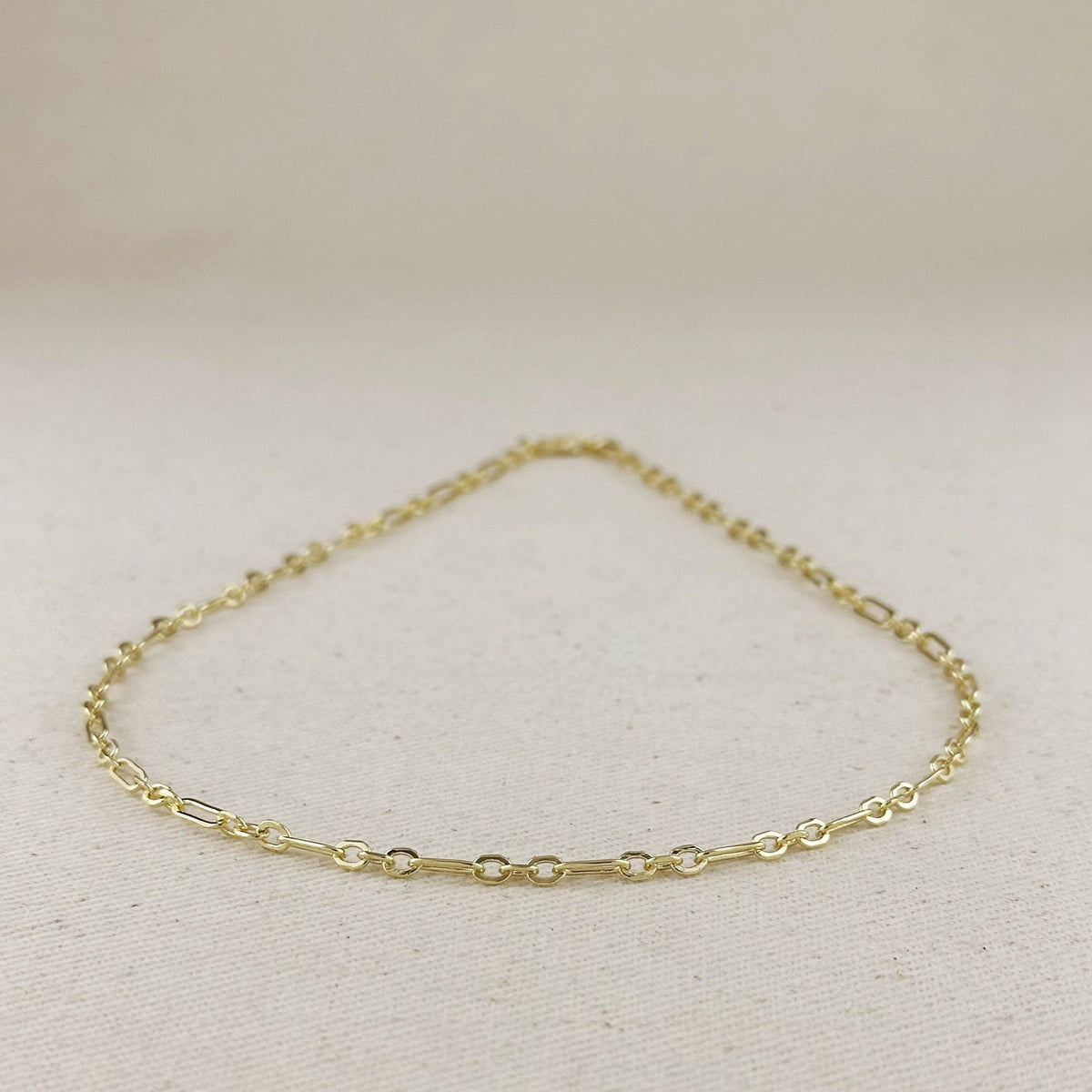 GoldFi - 18k Gold Filled 3x1 Alternated Paperclip Necklace 16 inch