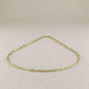 GoldFi - 18k Gold Filled 3x1 Alternated Paperclip Necklace 16 inch