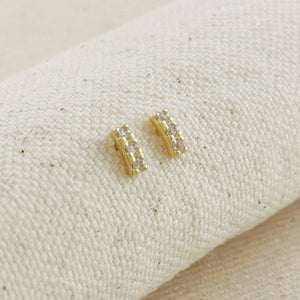 GoldFi 18k Gold Filled Mini CZ Stud Earrings