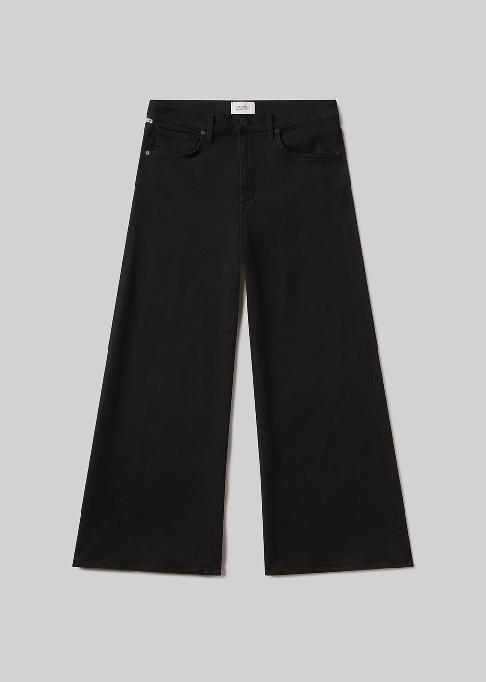 Citizens of Humanity Lyra Long Wide Leg Jean In Plush Black