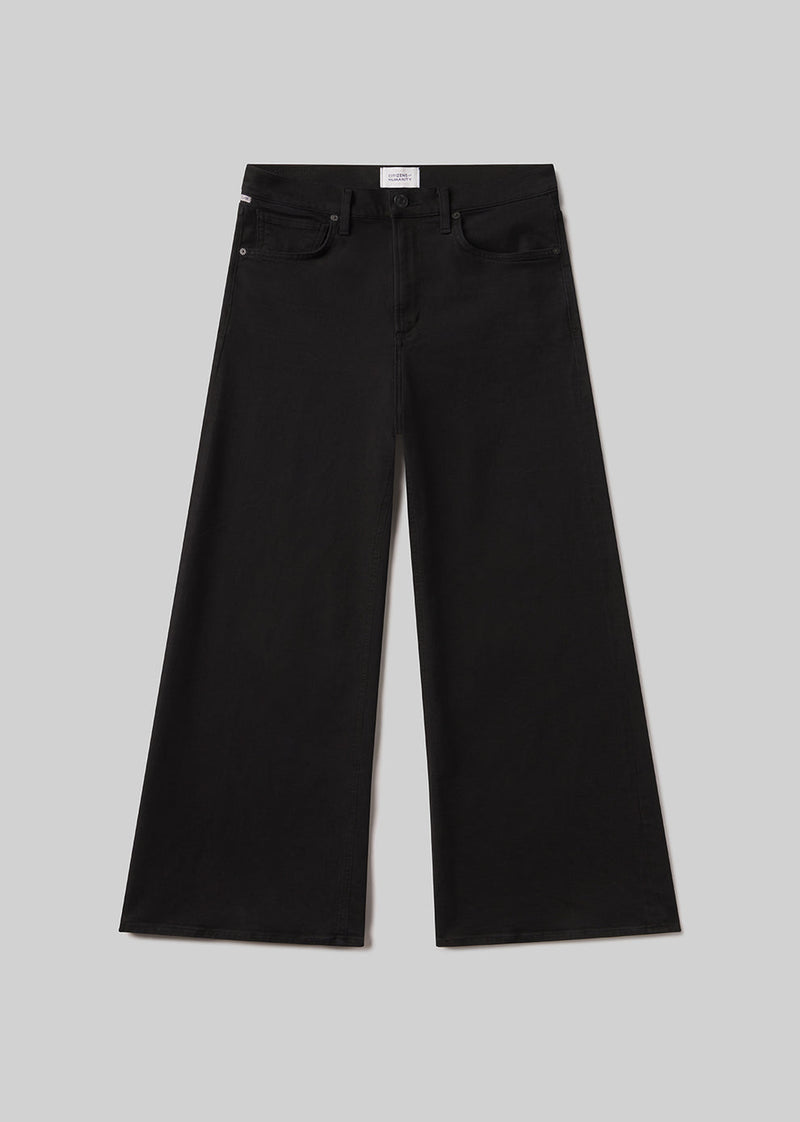 Citizens of Humanity Lyra Long Wide Leg Jean In Plush Black