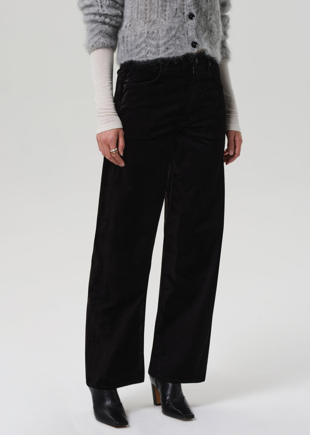 Citizens of Humanity Ayla Velvet Pant in Black