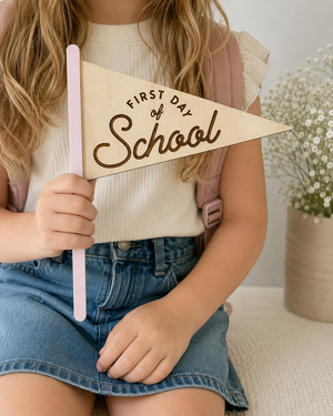 Arrow Town Designs Double-Sided First & Last Day of School Pennant Flag