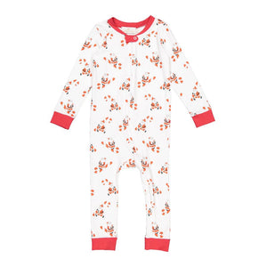 Sal & Pimenta Baby Pajamas in Candy Cane Sleigh