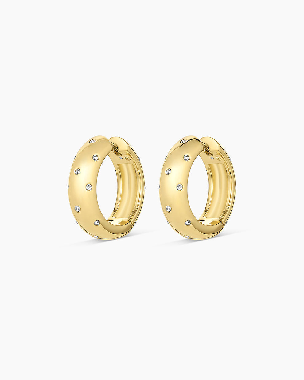 Gorjana Noel Shimmer Hoops in Gold