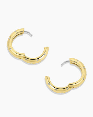 Gorjana Noel Shimmer Hoops in Gold