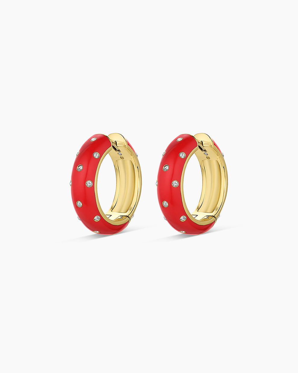 Gorjana Noel Shimmer Hoops in Red