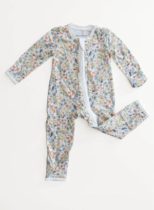 Timo & Violet Baby Zippered One Piece in Foxy Forest