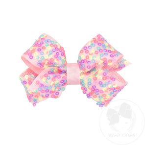 Wee Ones Mini Sequin Overlay Bow - Multiple Colors!