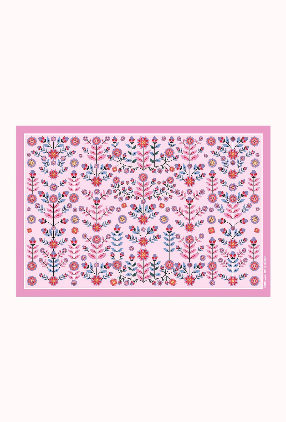 Jessie Zhao New York Beach Sarong Wrap in Pink Garden