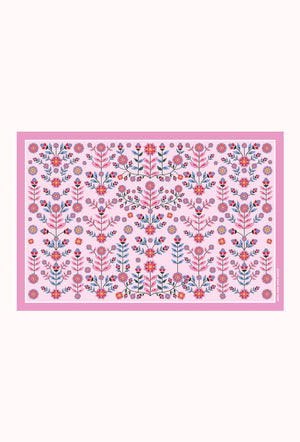 Jessie Zhao New York Beach Sarong Wrap in Pink Garden