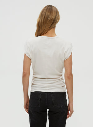 Michael Stars Joni Crew Neck Power Shoulder Top - Multiple Colors!