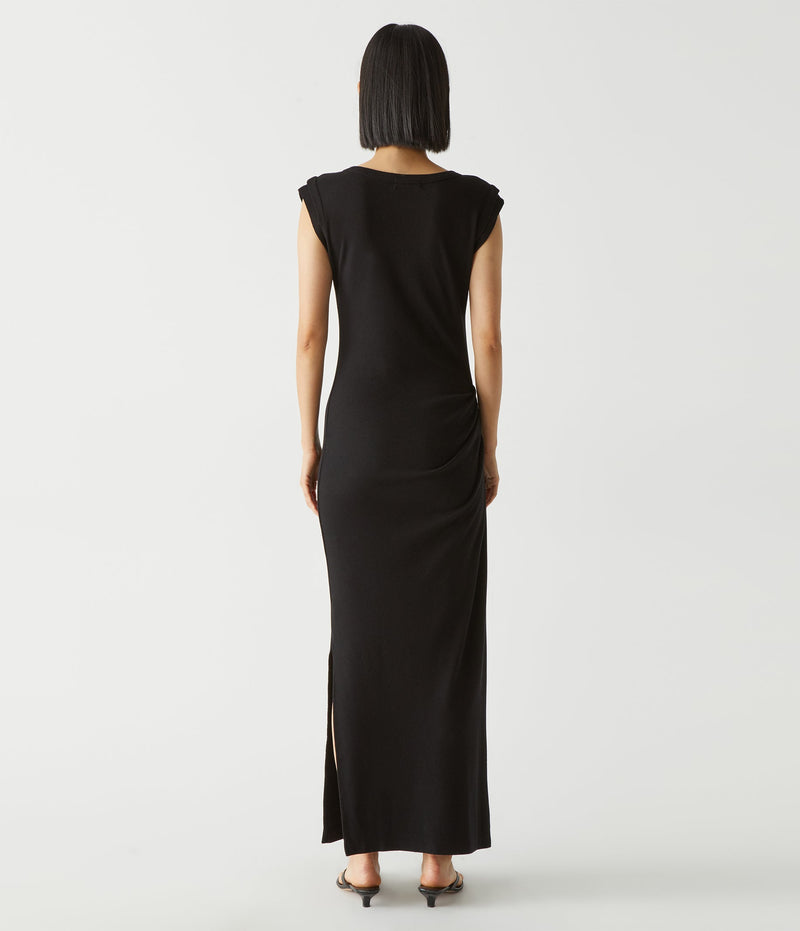 Michael Stars Calliope Extended Sleeve Maxi Dress in Black