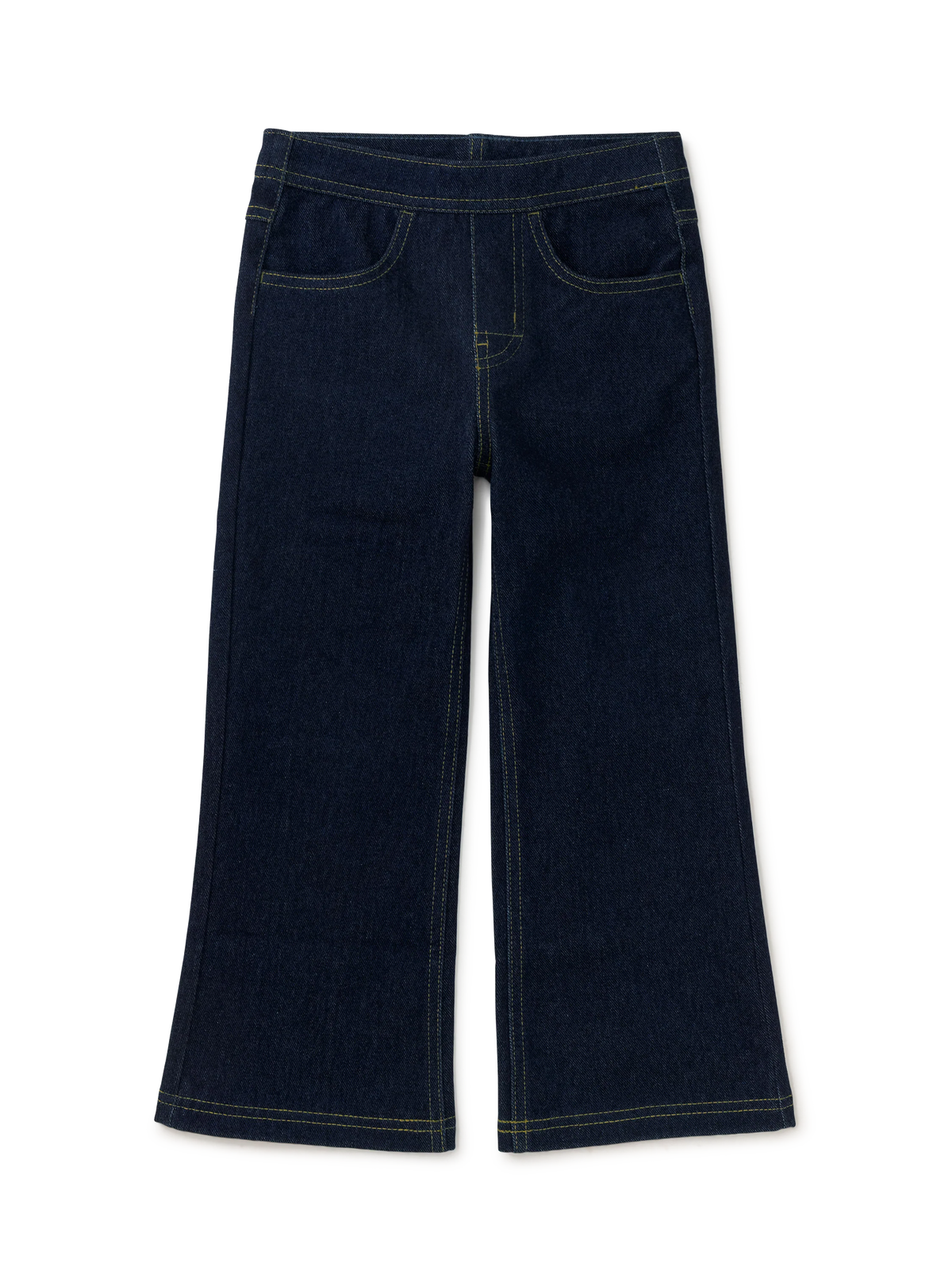 Tea Collection Denim-Like Flare Pants in Dark Wash