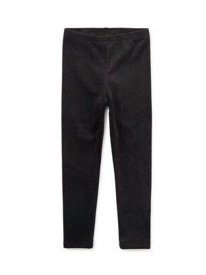 Tea Collection Velour Leggings in Jet Black