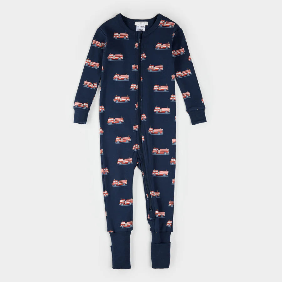 Petit Lem Convertible Sleeper in Navy Firetruck