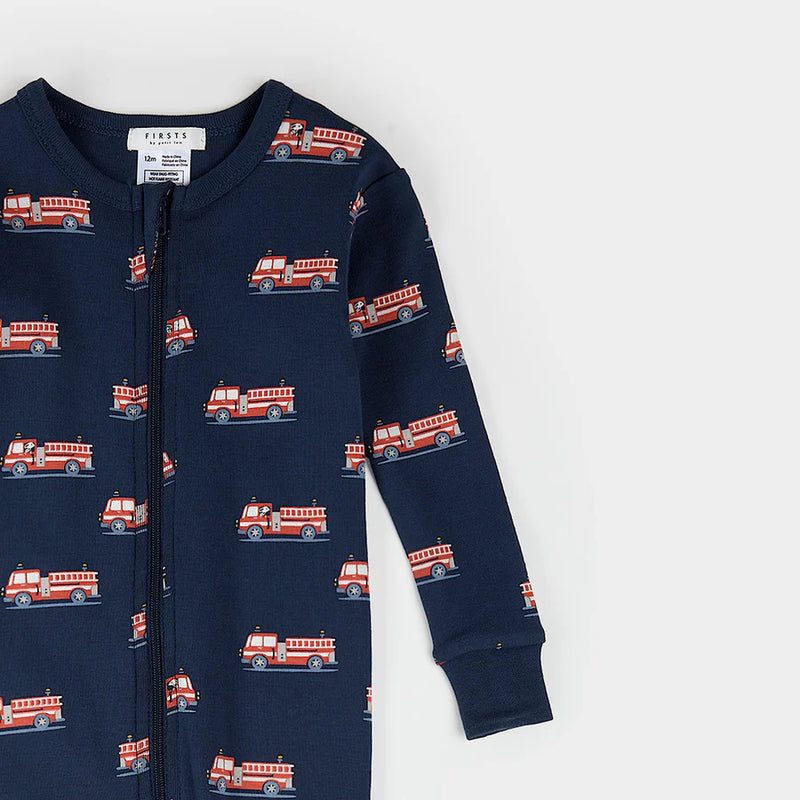 Petit Lem Convertible Sleeper in Navy Firetruck