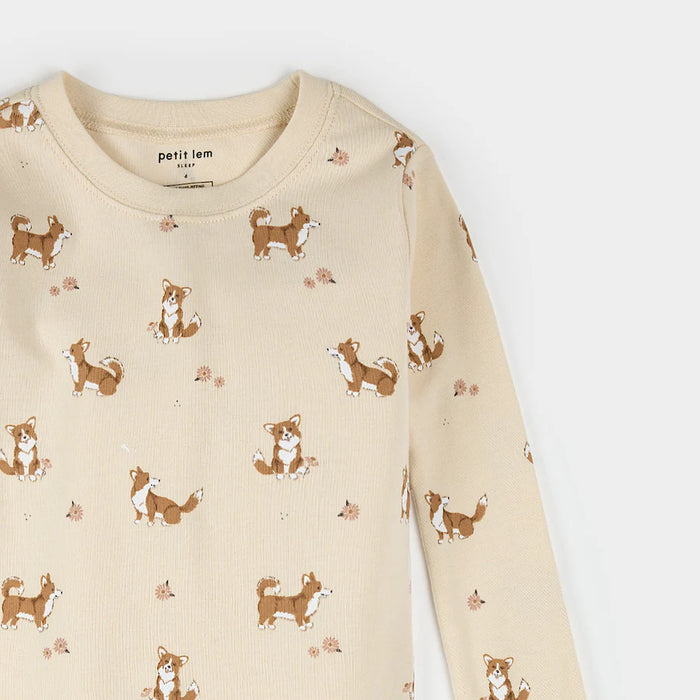 Petit Lem Pajama Set in Corgis