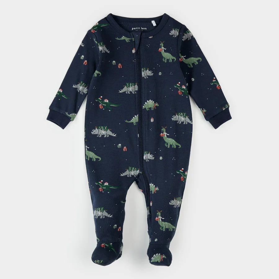 Petit Lem Footie in Holiday Dinos